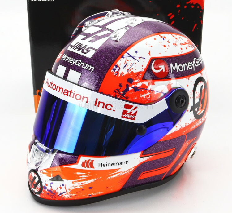 HAAS F1 ロマングロージャン 1/2ヘルメット オートグラフ入り。 HAAS