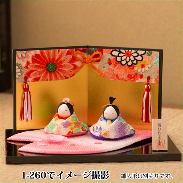 楽天市場】屏風 房飾り付き11h 金屏風 雛人形 ひな人形 小道具 お雛様