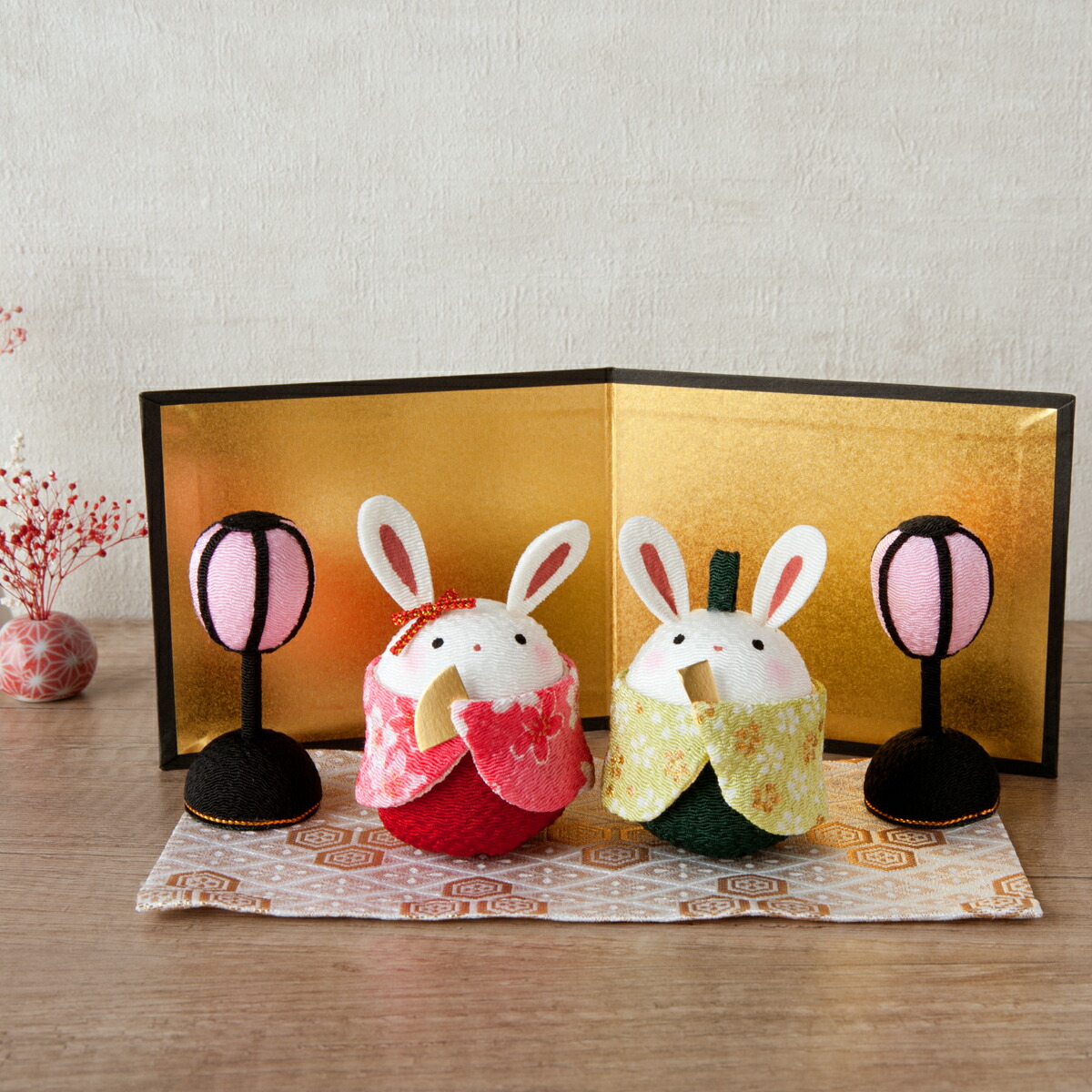 楽天市場】【個数限定】雛人形 コンパクト ひな人形 ちりめん ミニ