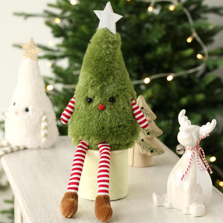 楽天市場】2個セット クリスマスツリー ぬいぐるみ 30cm オブジェ 置物