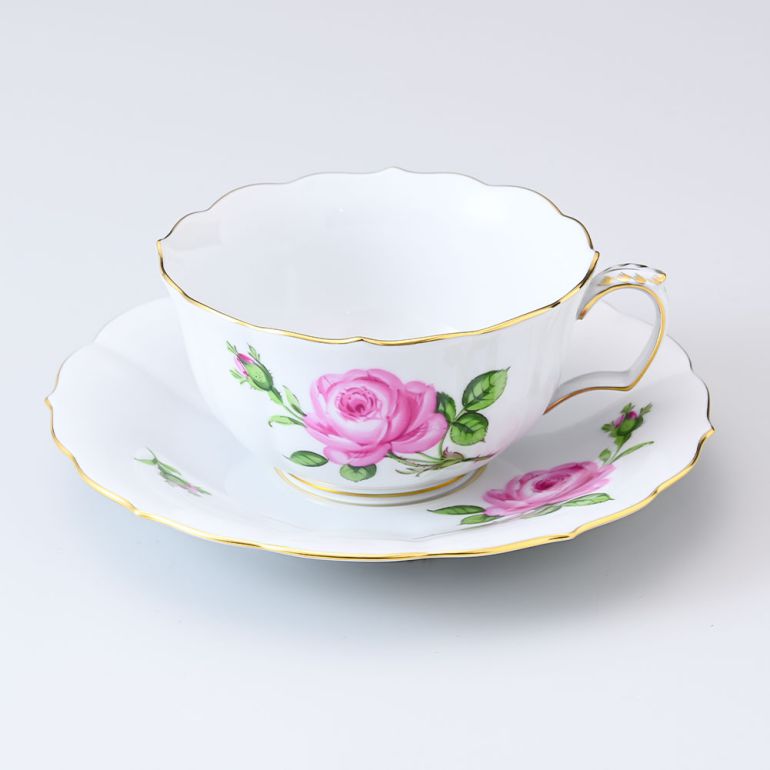 楽天市場】マイセン ピンクローズ ピンクの薔薇 ティーカップ