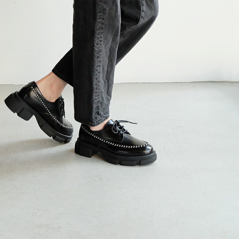 楽天市場】MANA マナ レディース スタッズ・レースアップシューズ 厚底