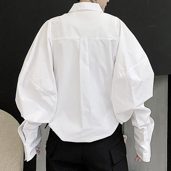楽天市場】パフスリーブシャツ メンズ モード系 送料無料 ビッグシャツ