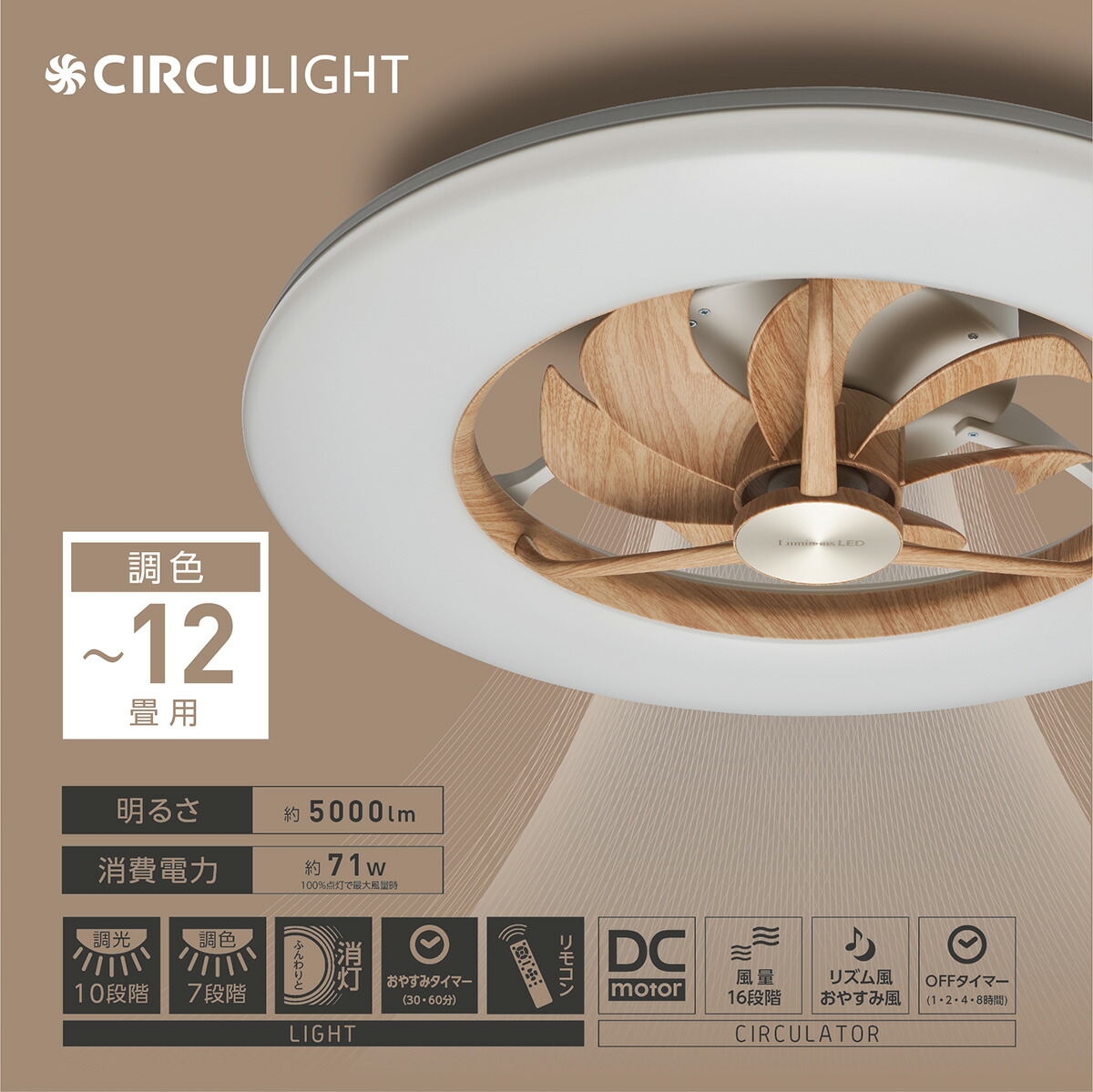 楽天市場】ドウシシャ サーキュライト シーリングライト 12畳モデル