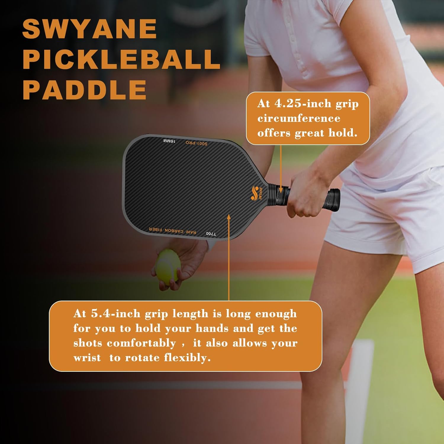 楽天市場】Swyane 2025 カーボンファイバー ピックルボール パドル 3K