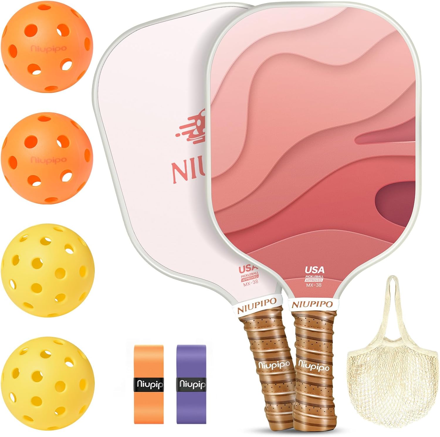 楽天市場】niupipo ピックルボールパドル 2/4個セット USAPA承認