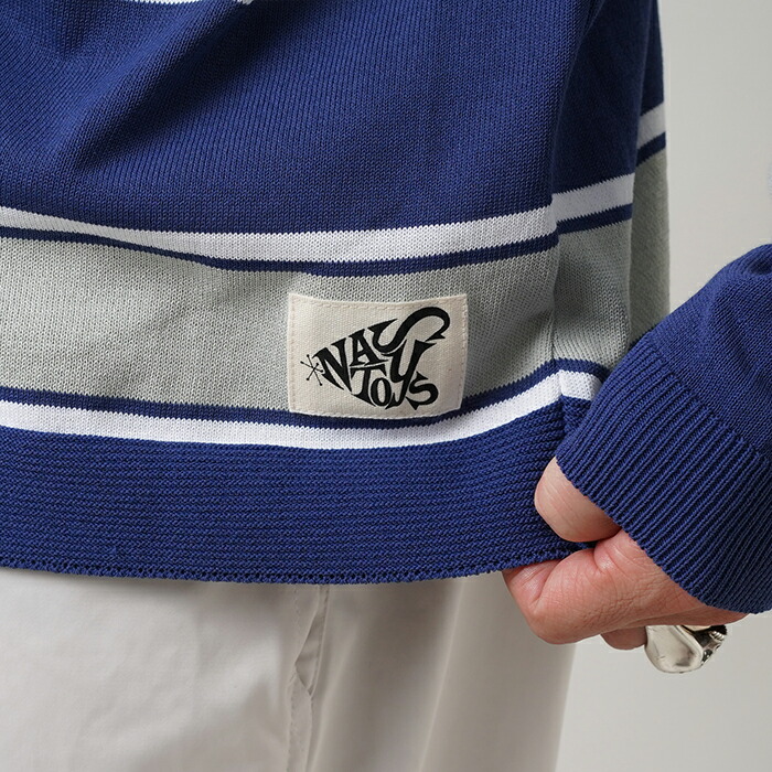 楽天市場】NASTOYS ナストイズ /「Border Crew Neck L/S Knit / NAVY