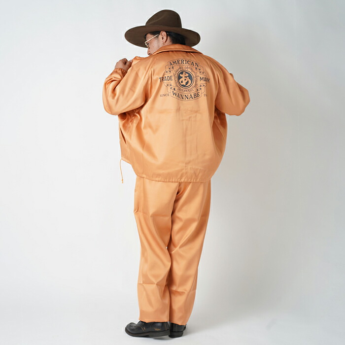 ナストイズ アメリカンワナビー オレンジオーバーオール・パンツセット