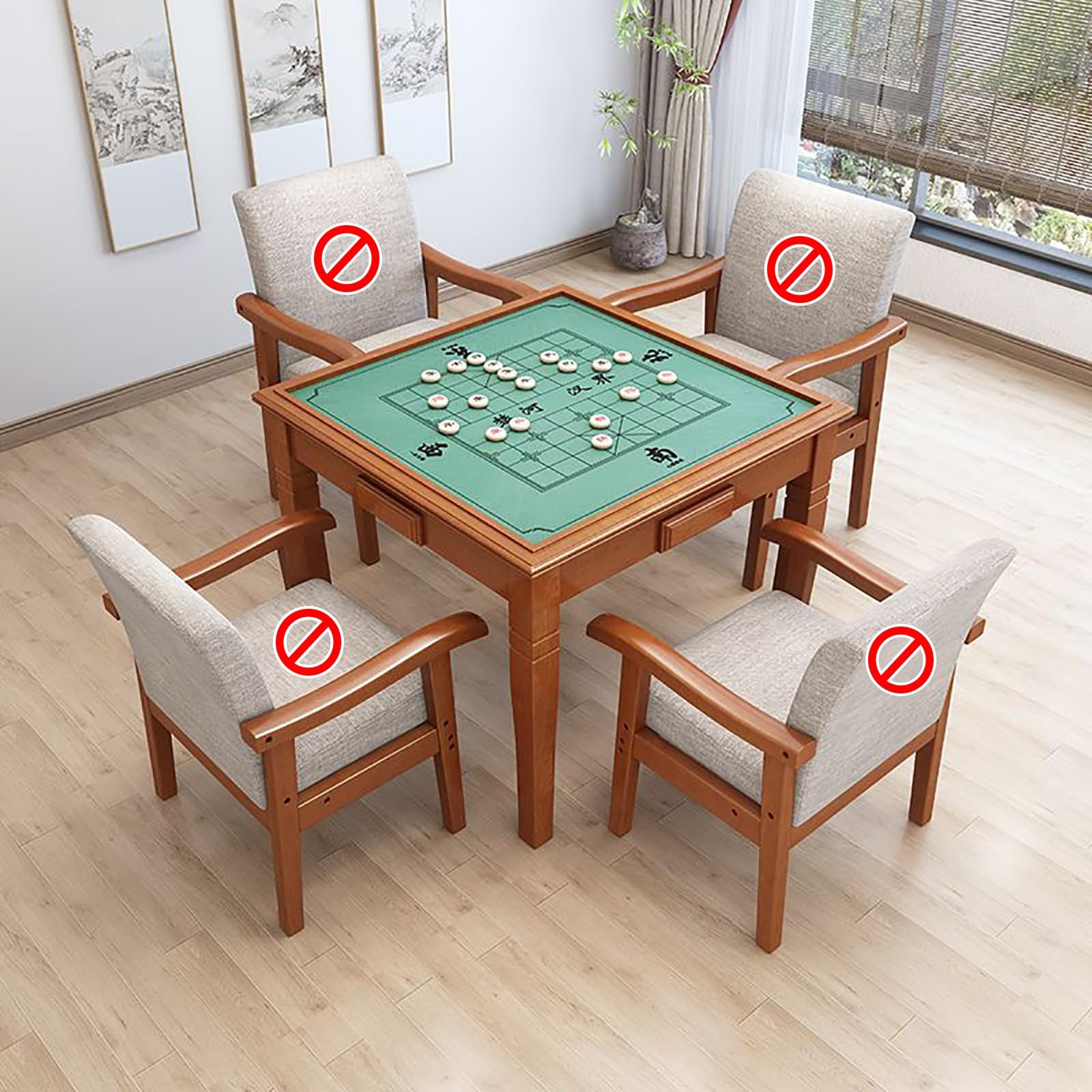 楽天市場】麻雀卓 麻雀セット 引き出し付き スクエア表デュアル使用