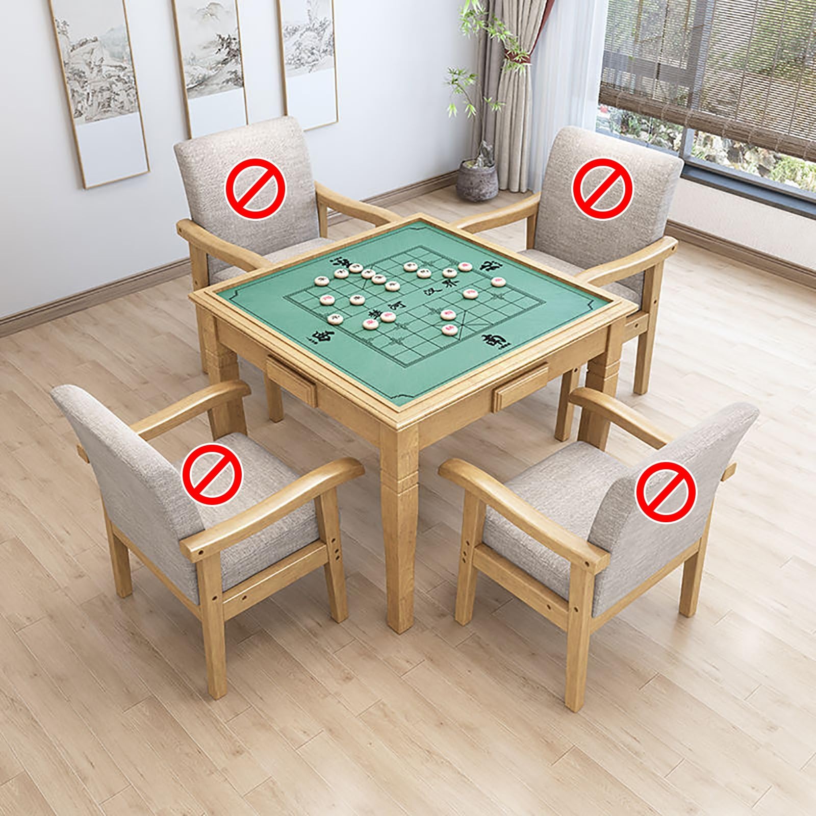 楽天市場】麻雀卓 麻雀セット 引き出し付き スクエア表デュアル使用