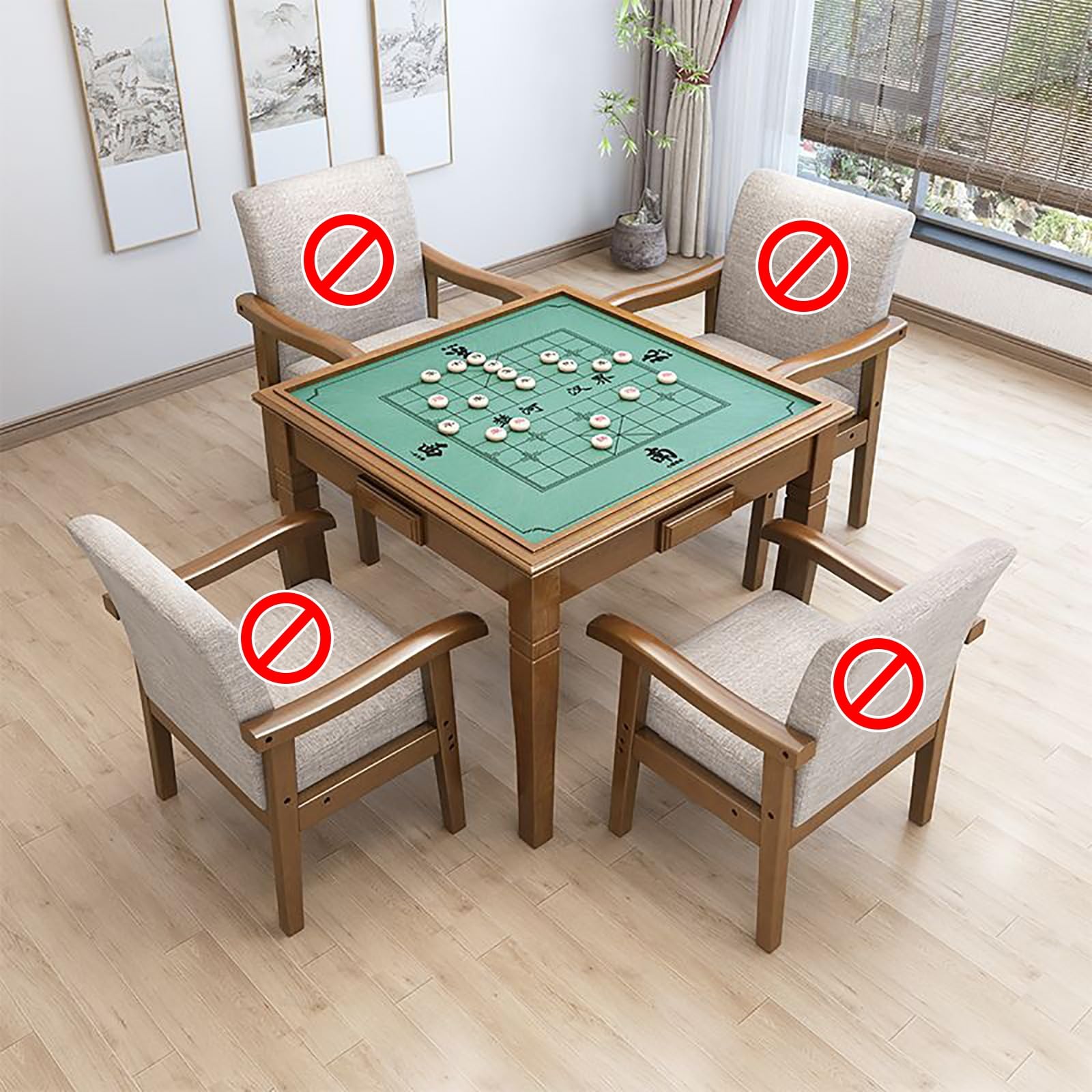 楽天市場】麻雀卓 麻雀セット 引き出し付き スクエア表デュアル使用