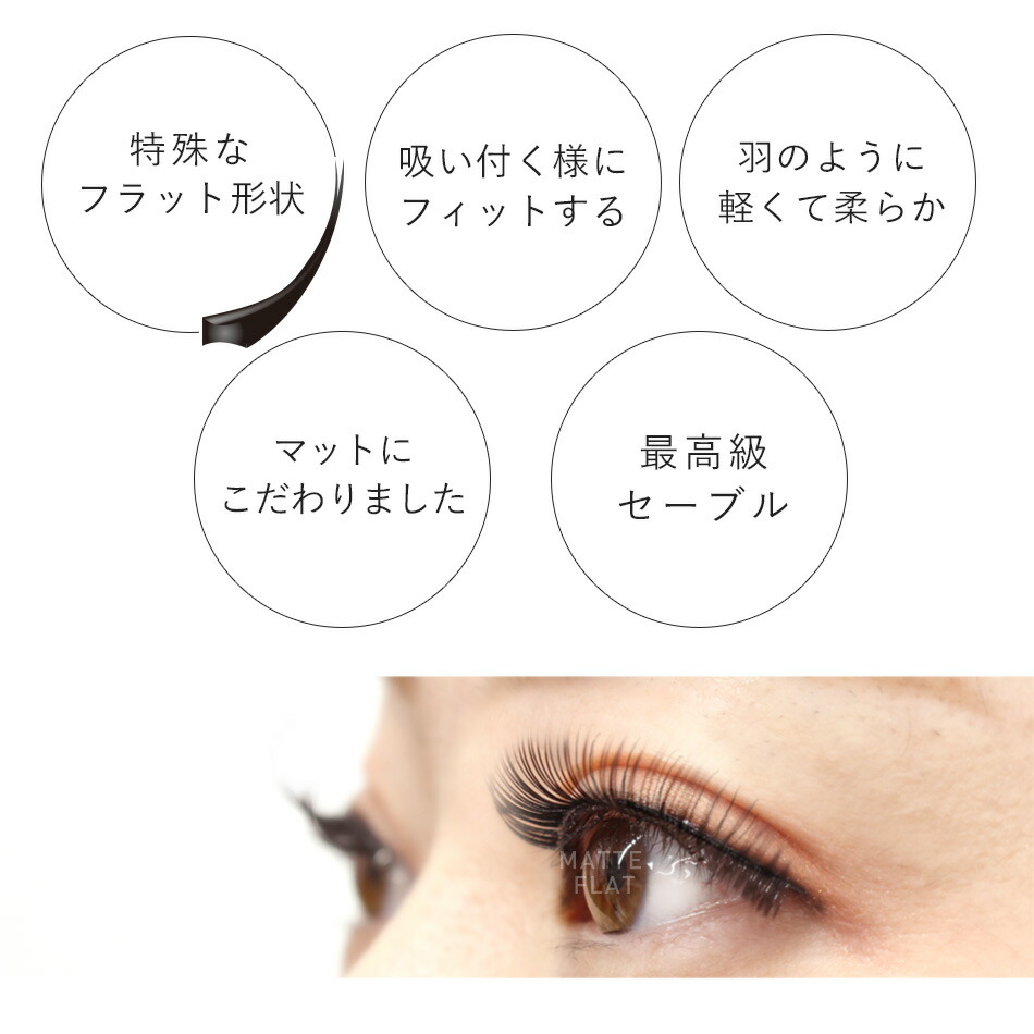 楽天市場】まつげエクステ ロイヤル マットフラット(2又)(6列) Cカール