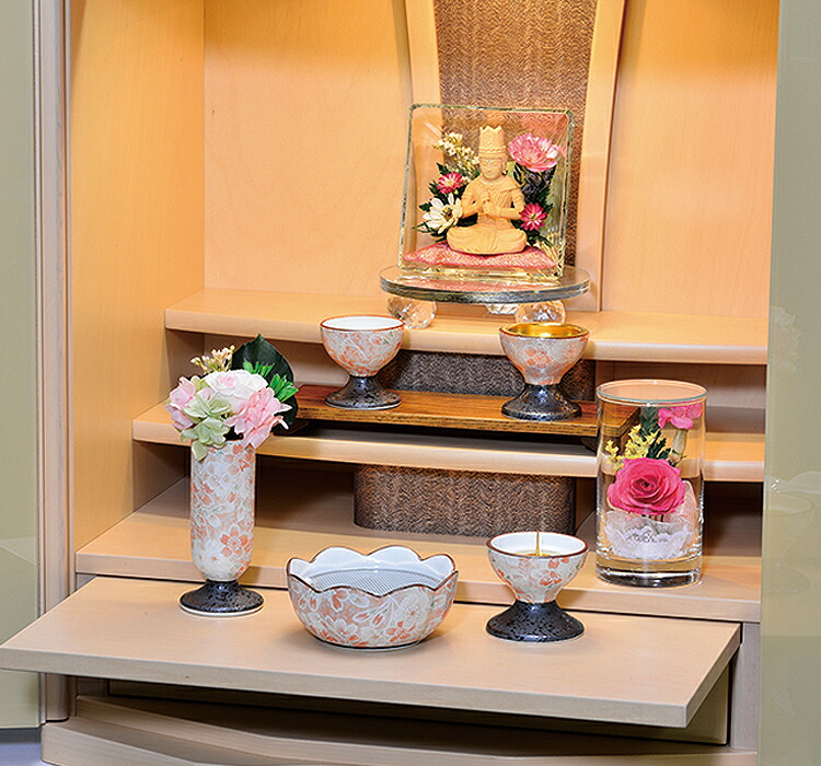 楽天市場】【5点セット】五具足 祈愛[きあら]雅桜 ピンク【有田焼