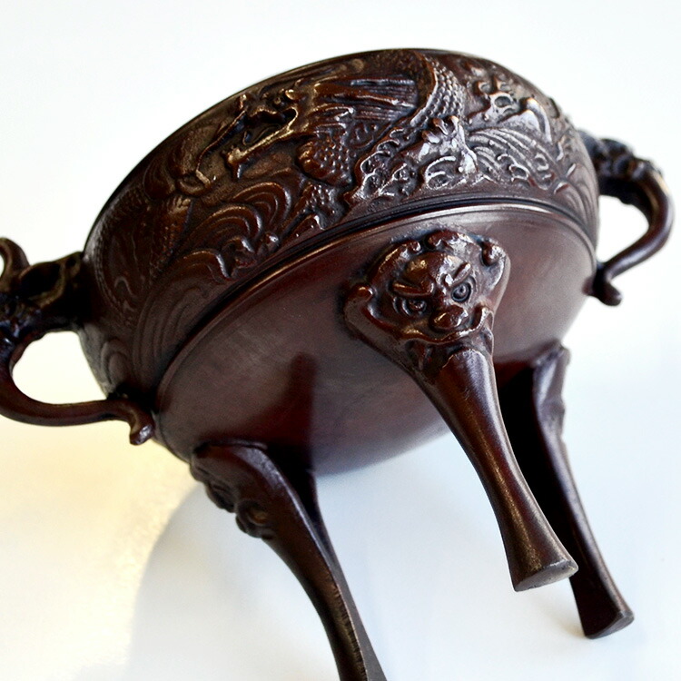 青銅製香炉 岩秀作 竜丸 青銅製香炉 岩秀作 竜丸 青銅製香炉 岩秀作 竜