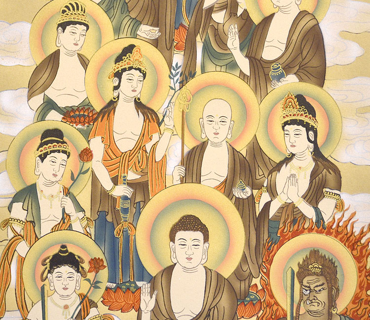 楽天市場】掛軸「十三仏」 大師入り 5尺 桐箱入【真言十三仏】【真言宗