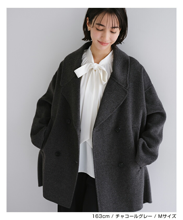 楽天市場】evernavy エバーネイビー リバー ピーコート レディース