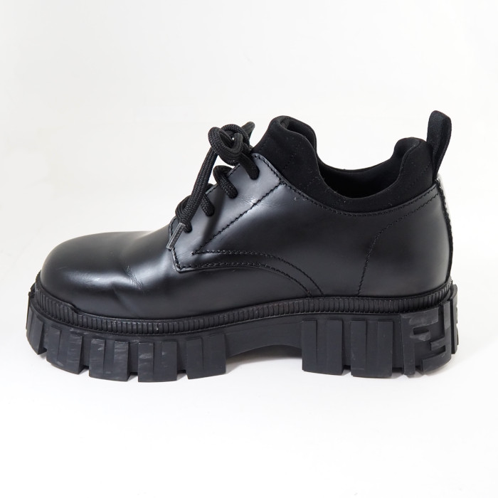 楽天市場】FENDI フェンディ レザー 編み上げ レースアップ ブーツ