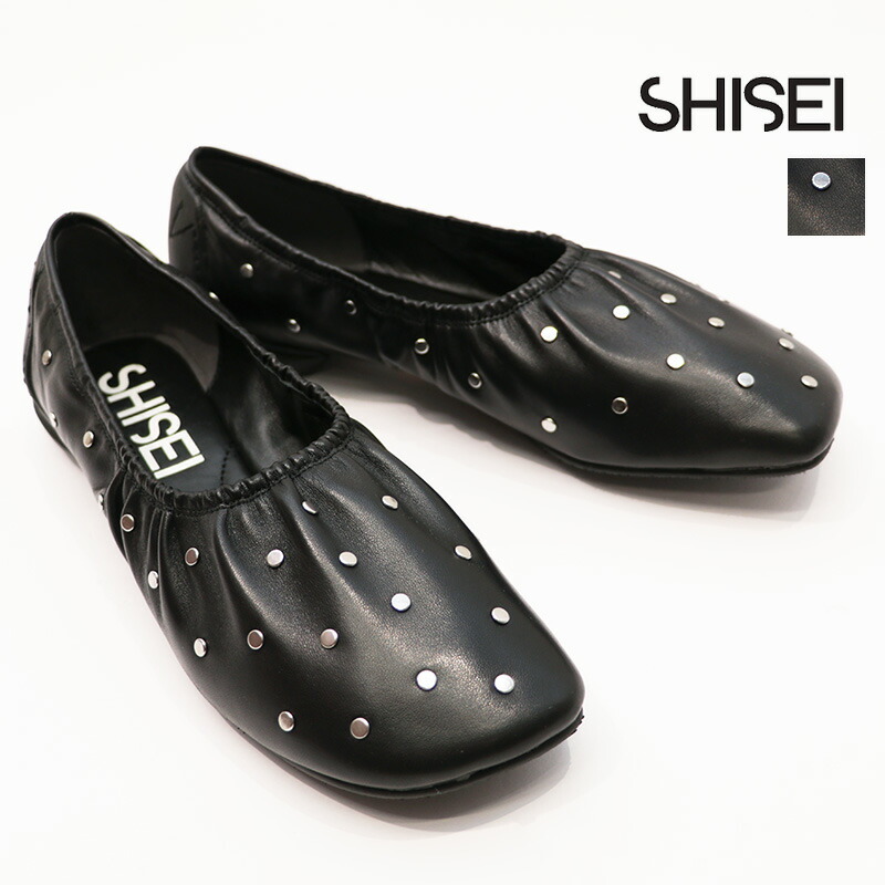 SHISEI ブラック スリッポン ローファー 23.5　シーセイ MM CHISEL TOE SLIPON / BLACK – SHISEI