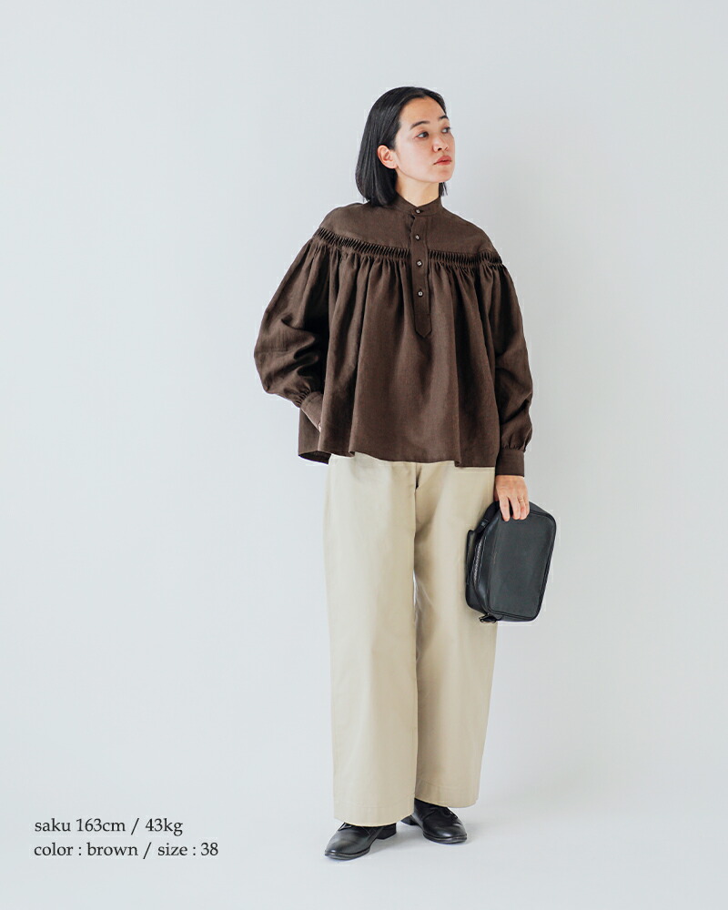 楽天市場】Scye サイ リネン キャンブリック タック ブラウス 60