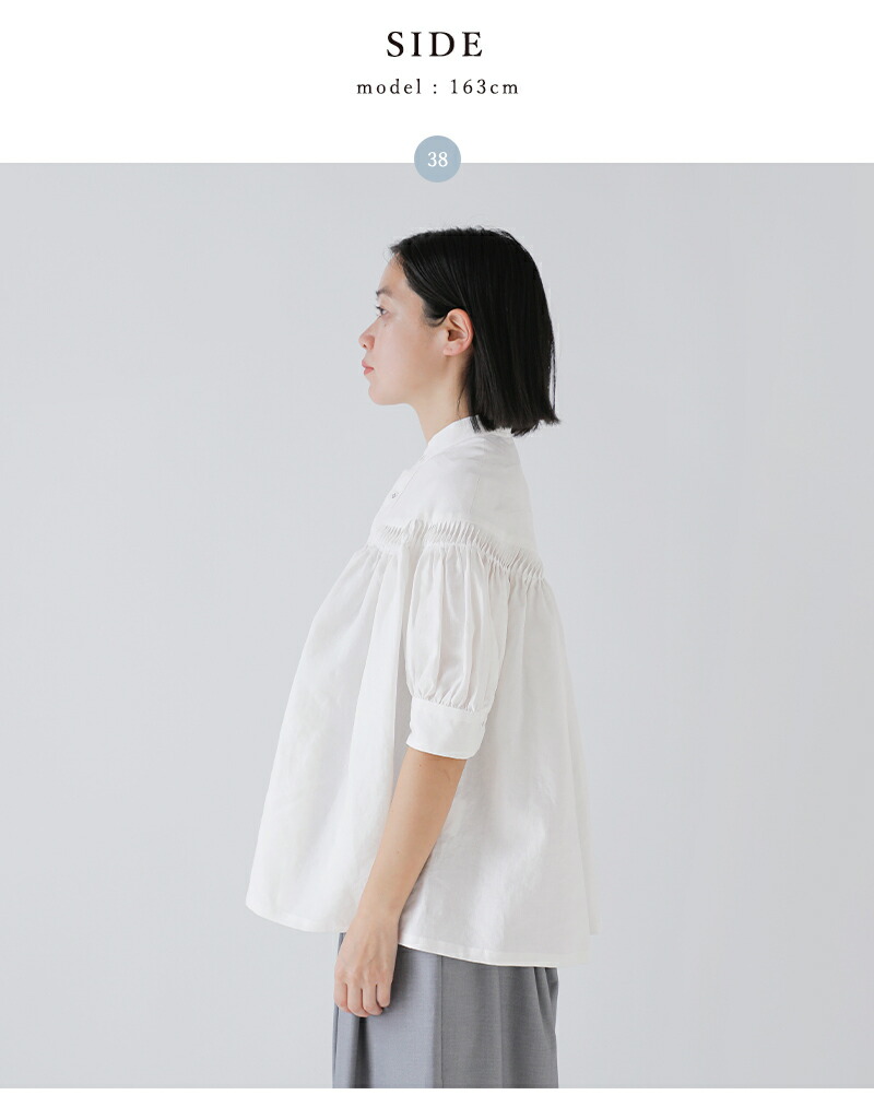 楽天市場】Scye サイ リネン キャンブリック タック ハーフスリーブ