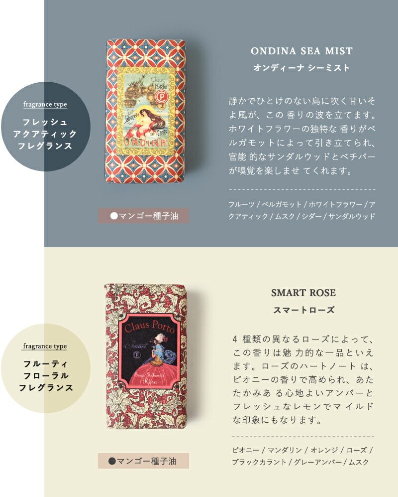 楽天市場】CLAUS PORTO クラウスポルト ブレンドオイルソープ50g