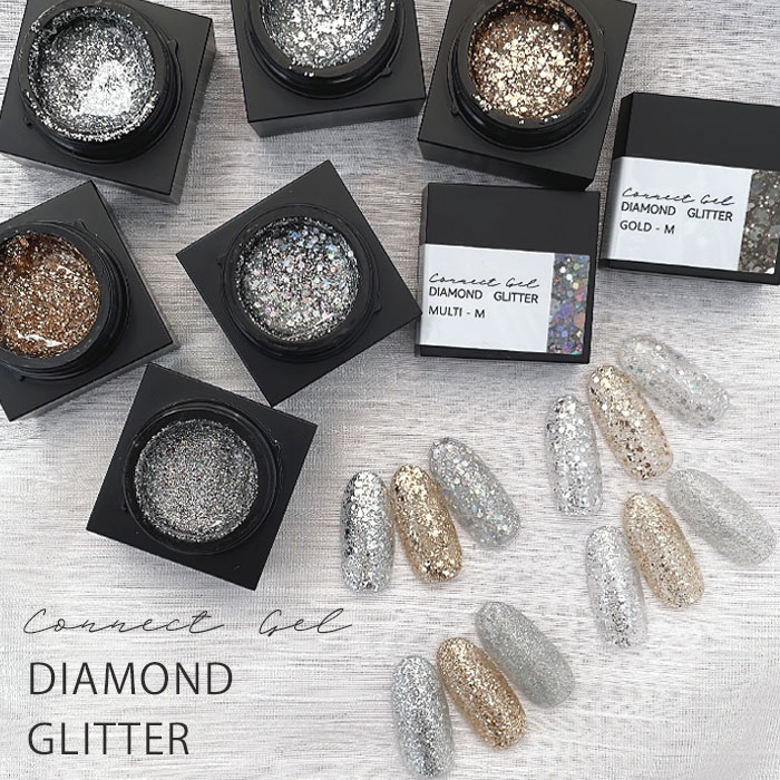 楽天市場】【6個セット】ダイヤモンド グリッター ジェル ジェルネイル