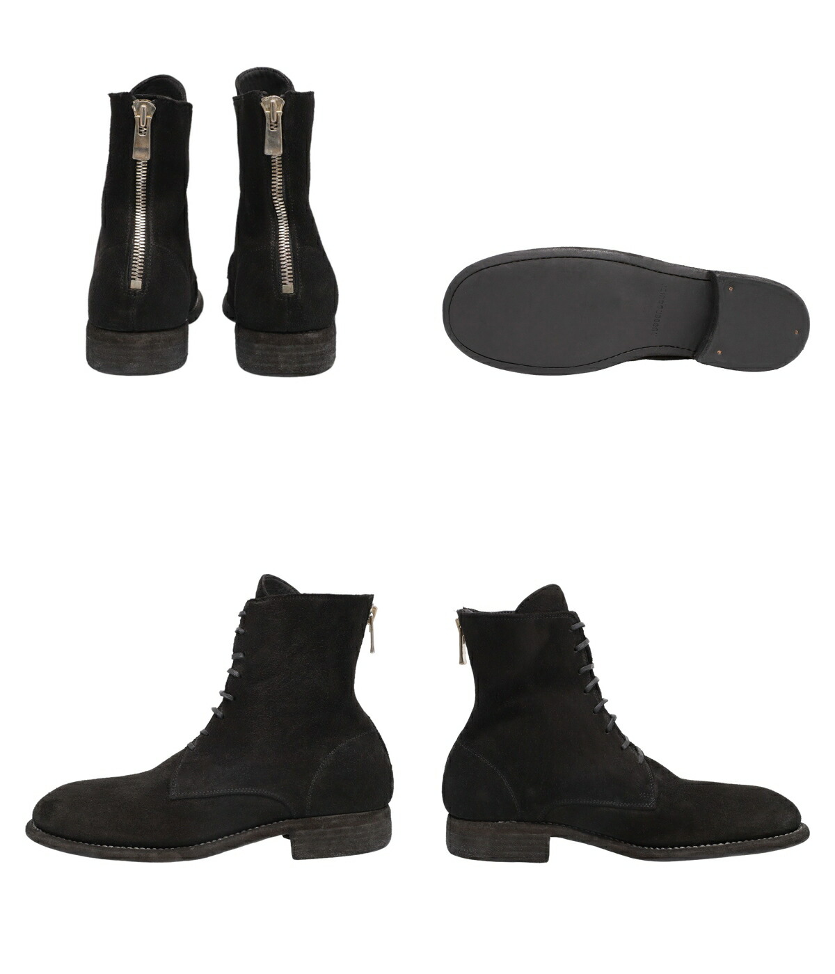 楽天市場】[送料無料]GUIDI : LACED UP AND BACK ZIP BOOTS REVERSE