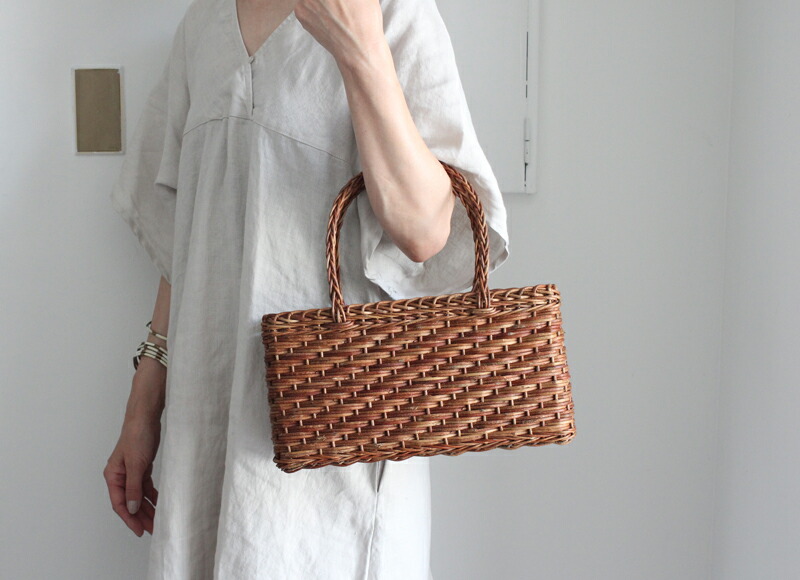 楽天市場】松野屋 あけび グニ手角型2本手 かごバッグ 青森県の 良質