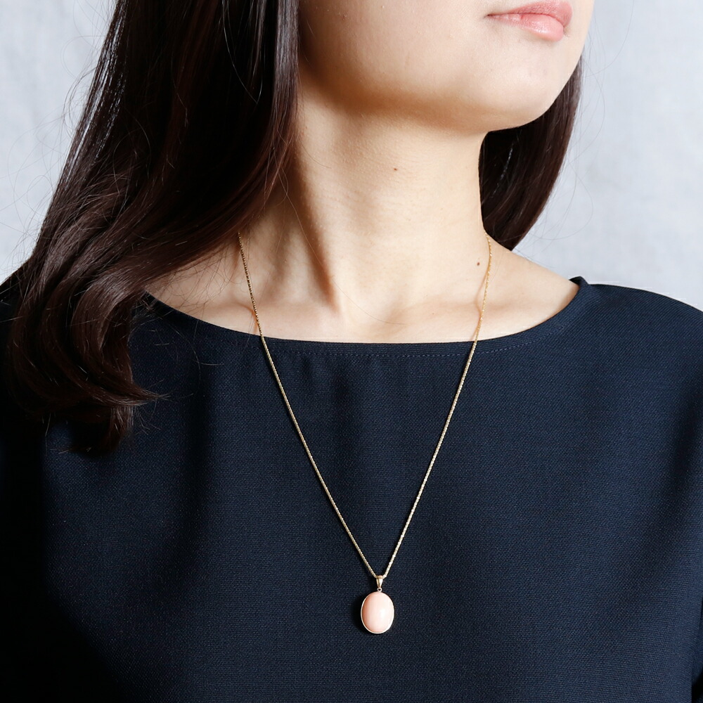 楽天市場】≪1年保証付き≫ 本ボケ珊瑚K18ペンダントトップ シンプル