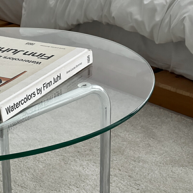 楽天市場】ラウンドガラス リビングテーブル 60cm【ART OF BLACK