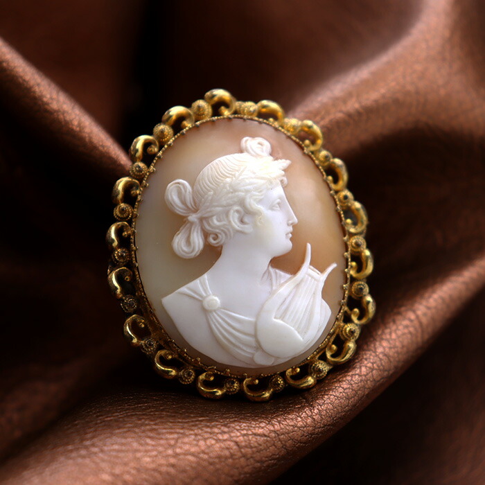 楽天市場】アンティークカメオ 太陽神アポロン Apollo カメオブローチ