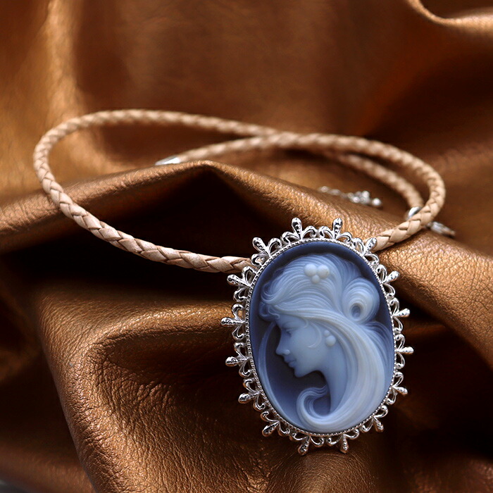 楽天市場】メノウカメオブローチ ネックレス 美しい女性人物像 BIGBANG