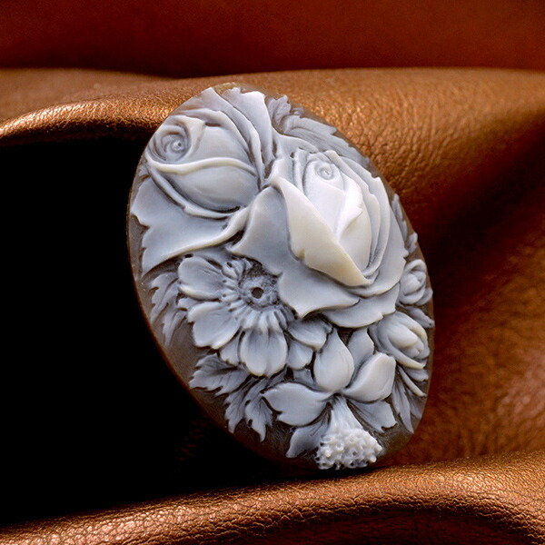 楽天市場】カメオ お花 高品質 シェルカメオ イタリア 彫刻家