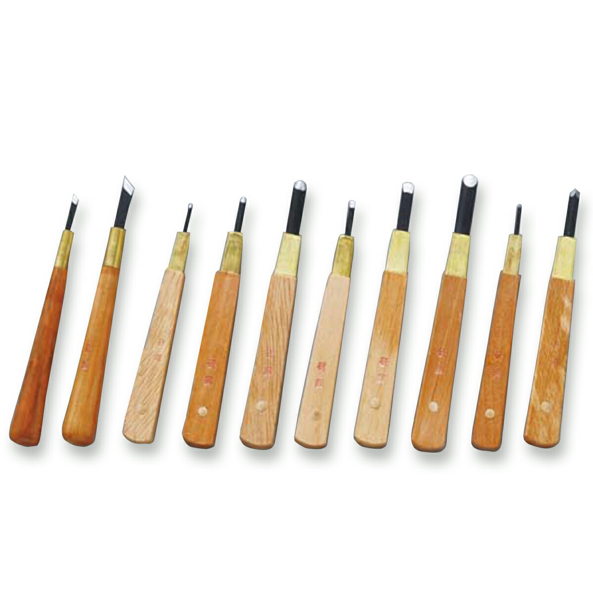 楽天市場】＜お取り寄せ品＞ 研綱 彫刻刀 10本組 【 年賀状 凸版 版画