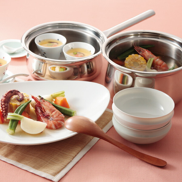 楽天市場】鍋セット プリンセスなべセット 2段調理 IH ガス火 対応 深