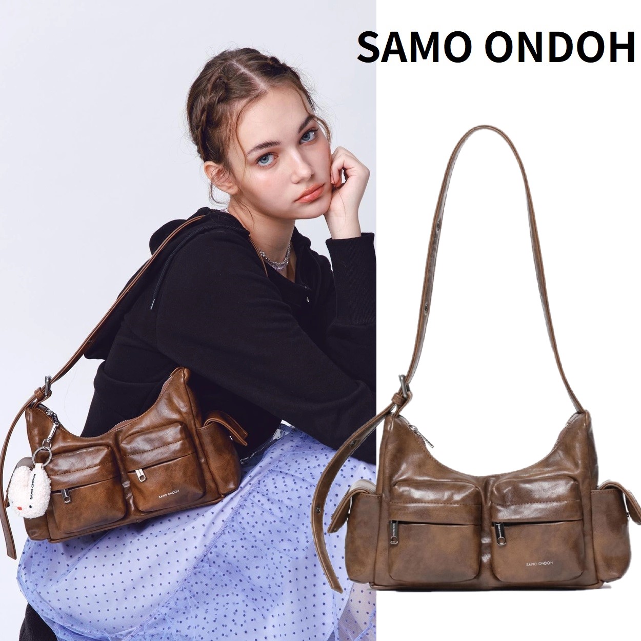 SAMO ONDOH ショルダーバッグ ブラウン 秋まで使える一軍バッグ見つけた🧳 SAMO ONDOHのヴィンテージブラウン