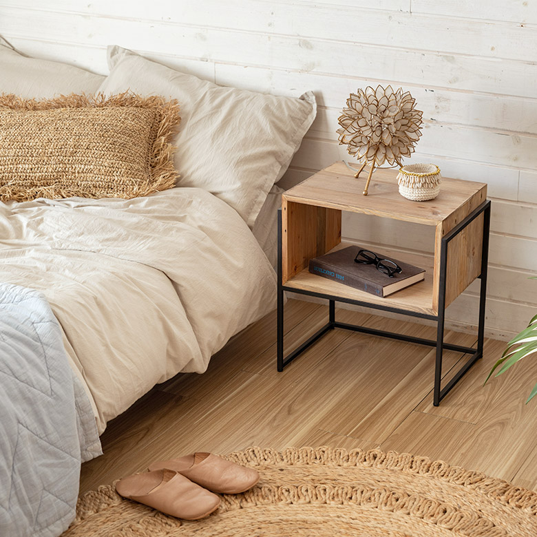 楽天市場】サイドテーブル ナイト テーブル ラック 木製 ウッド