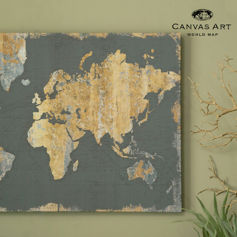 楽天市場】アートフレーム アートパネル 世界地図 アンティーク風 W