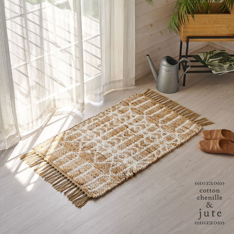 楽天市場】玄関 マット ジュートラグ 麻 綿 コットン シェニール