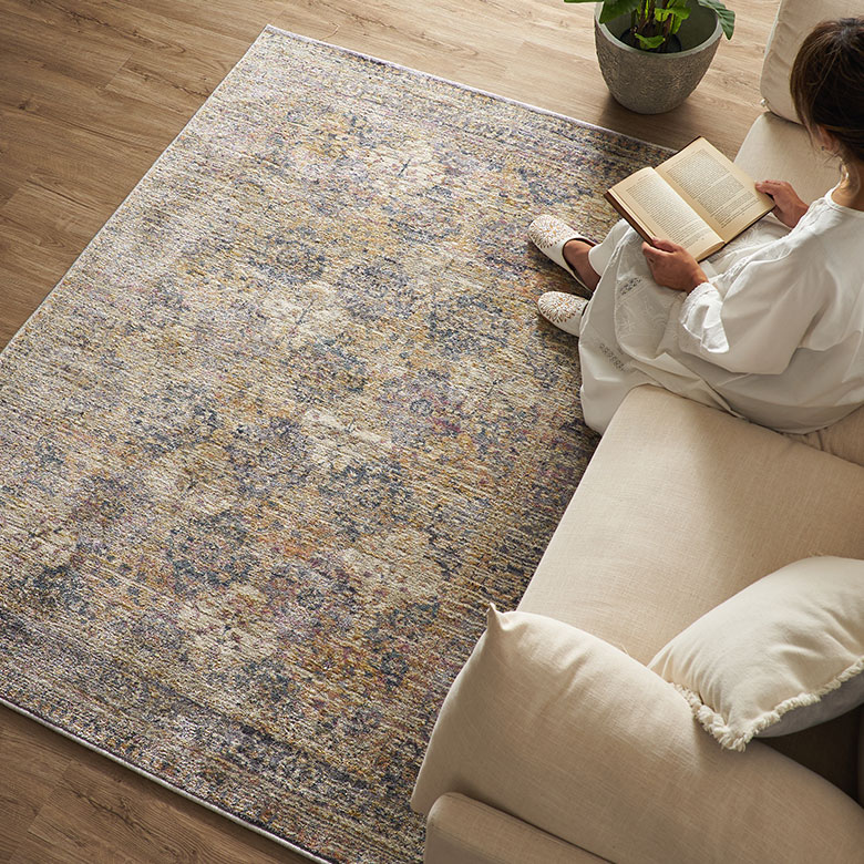 楽天市場】【10%OFFクーポン】 ヴィンテージ風 ラグ おしゃれ リビング