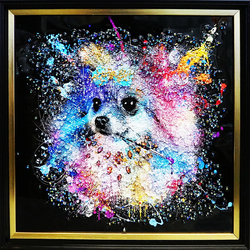 楽天市場】クリスタルアート 41×41cm ポメラニアン 犬 ドッグ 動物