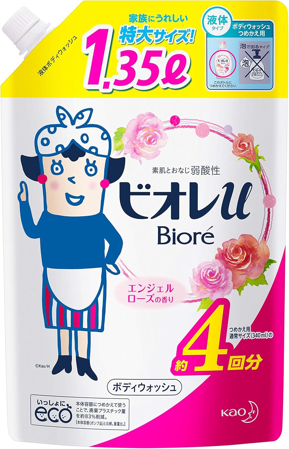 花王 ビオレu ボディウォッシュ エンジェルローズの香り 1350ml