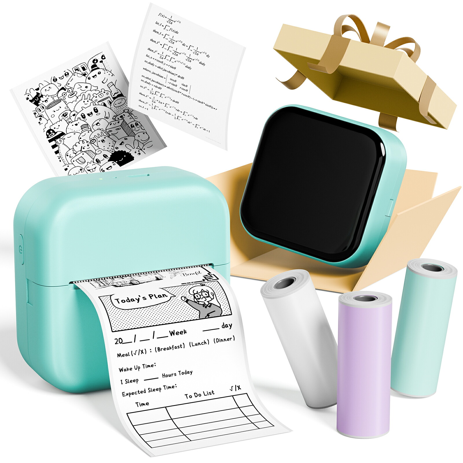 Pmo M02P インクレスプリンター ブラック/グリーン Phomemo M02P