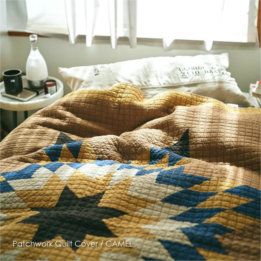 楽天市場】【即納】BasShu Patchwork Quilt Cover CAMEL パッチワーク