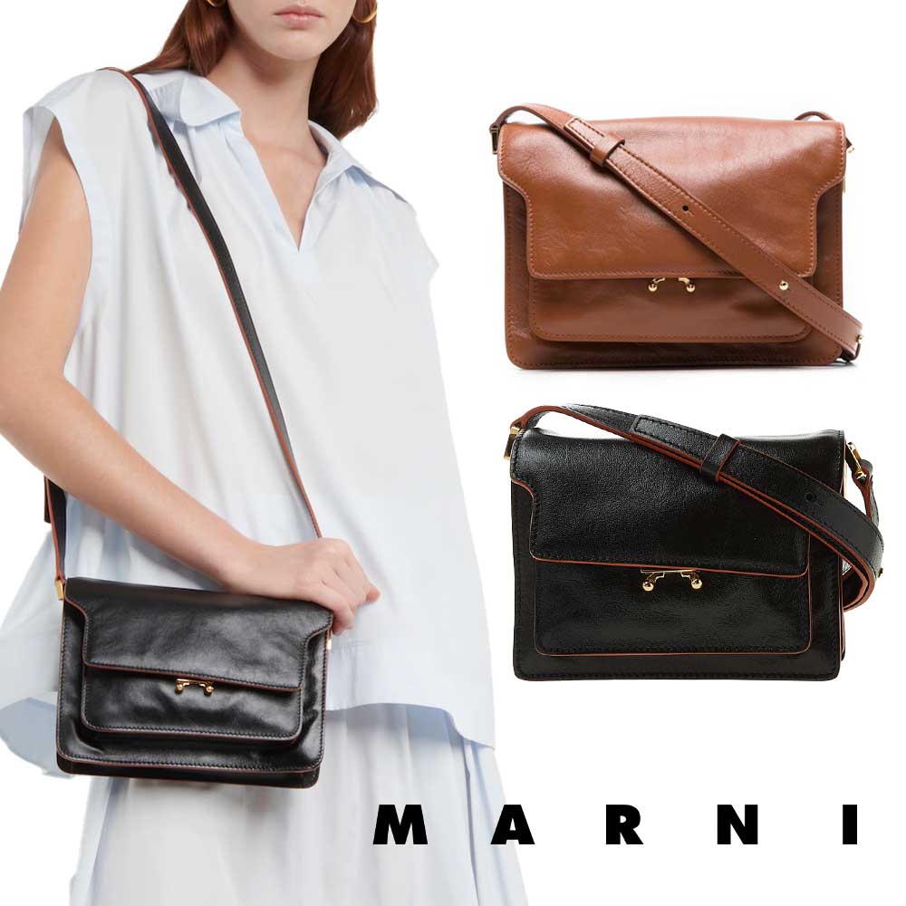 楽天市場】MARNI｜マルニ Trunk ソフトレザー ショルダーバッグ