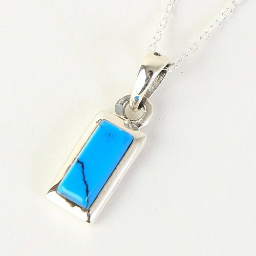 楽天市場】【送料無料】ターコイズ シルバーペンダント 四角形