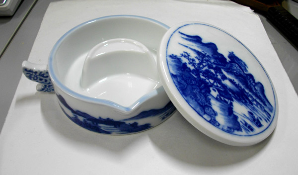 楽天市場】陶器墨池 山水【中】筆洗 筆置き 書道 道具 : 書道用品の