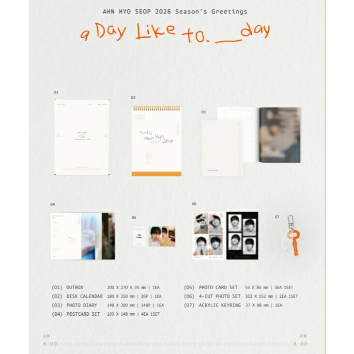 楽天市場】online特典 AHN HYOSEOP 2026 Season's Greetings [A Day