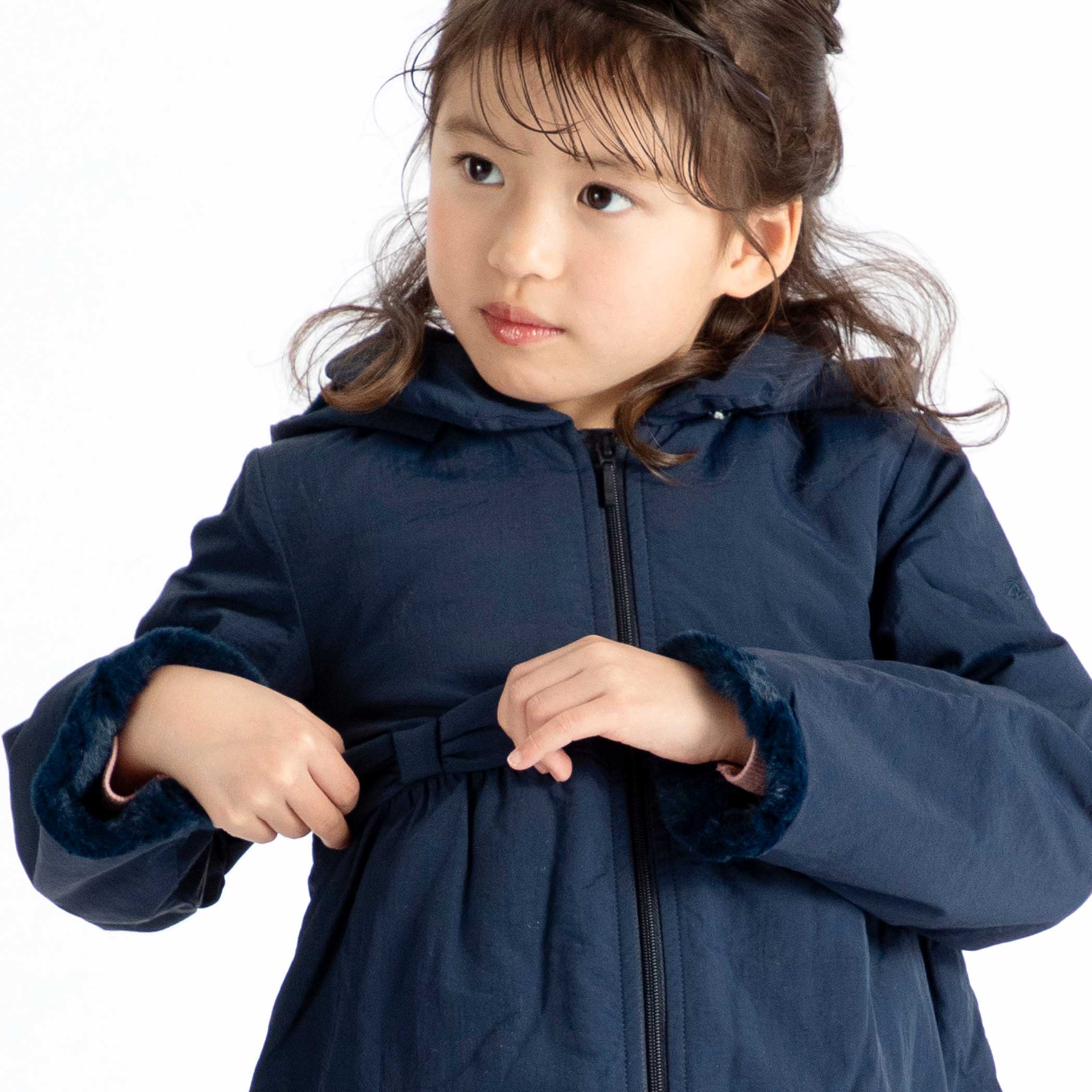 楽天市場】【半額】BeBe 【撥水】ヴィンテージタフタ 裏ファー 裾