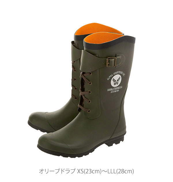 楽天市場】ラバーブーツ レインブーツ ALPHA INDUSTRIES INC. アルファ